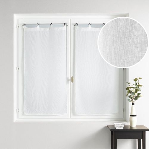 Paire De Voilages à Oeillets "davina" 60x160cm Blanc