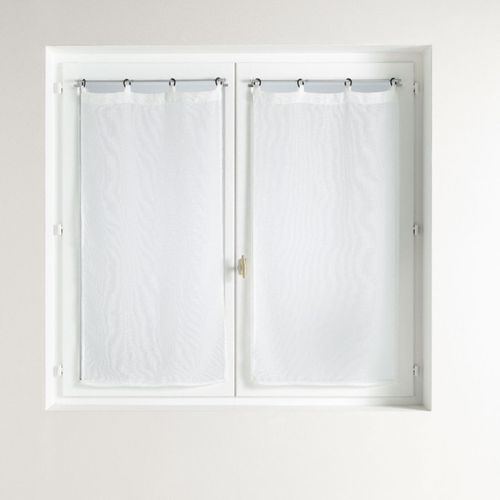 Paire De Voilages à Oeillets "davina" 60x160cm Blanc