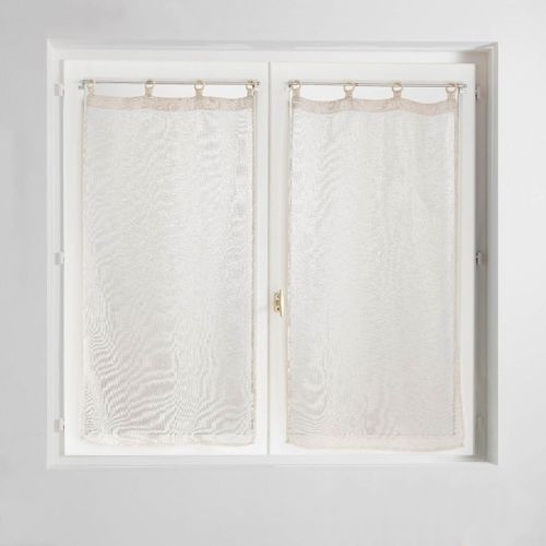 Paire De Voilages à Oeillets "minalisa" 60x160cm Lin