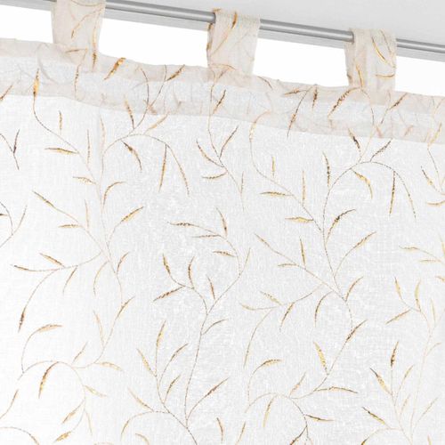 Paire De Voilages à Passants "maissa" 60x120cm Doré