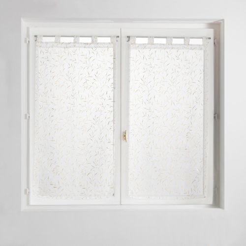 Paire De Voilages à Passants "maissa" 60x120cm Doré