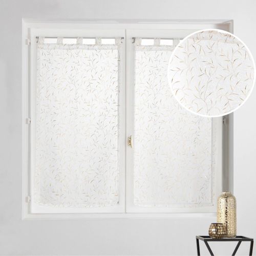 Paire De Voilages à Passants "maissa" 60x160cm Doré