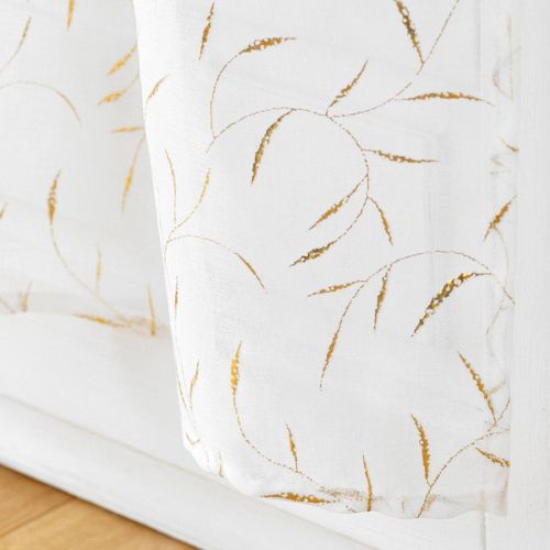 Paire De Voilages Passe-tringle "maissa" 70x200cm Doré