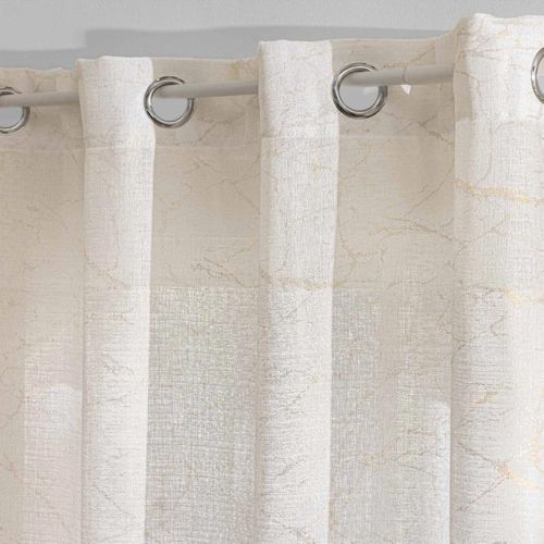 Rideau Voilage à Oeillets "marius" 140x280cm Beige