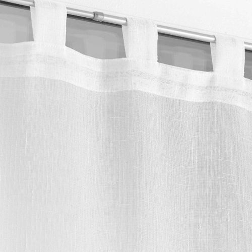 Paire De Voilages à Passants "luminea" 60x120cm Blanc