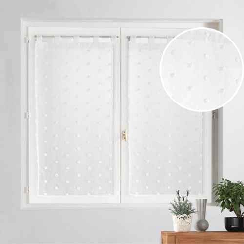 Paire De Voilages à Passants "pompinou" 60x120cm Blanc