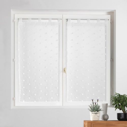 Paire De Voilages à Passants "pompinou" 60x120cm Blanc