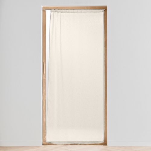 Voilage Grande Fenêtre - Effet Lin Tissé - 90x200 Cm - Lin
