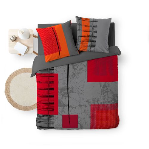 Parure De Lit Quadro Gris 240x220