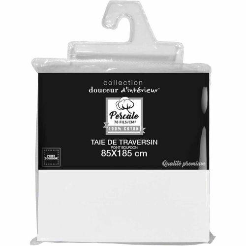 Taie De Traversin "percaline" 85x185cm Blanc