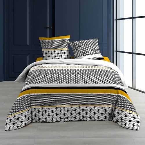 Parure De Lit 3 Pièces "izaro" 240x220cm Blanc