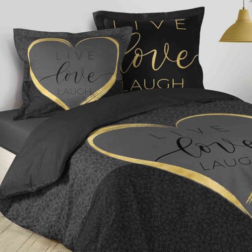 Parure De Lit Crazy Love Anthracite 240x220