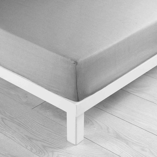 Drap Housse Microfibre "oscar" 140x190cm Gris Clair