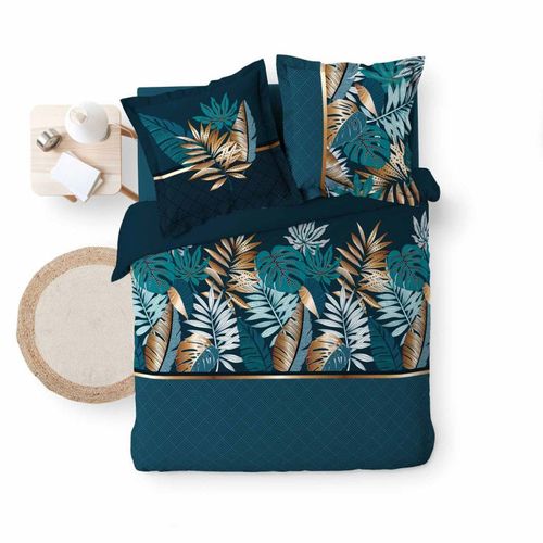 Parure De Lit Coton Alianor Bleu Bleu 240x220