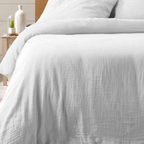 Parure De Lit Gaze De Coton Angelia Blanc 260x240