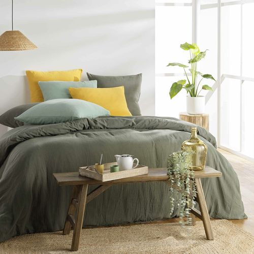 Parure De Lit Gaze De Coton Angelia Vert 260x240
