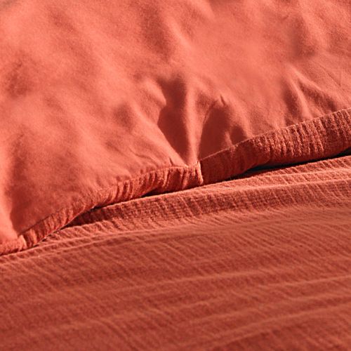 Parure De Lit Gaze De Coton Angelia Orange 260x240