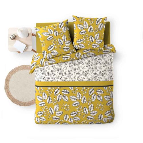 Parure De Lit 3 Pièces "marjolaine" 240x220cm Ocre