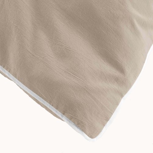 Parure De Lit Coton Lavé Linette Beige 240x220
