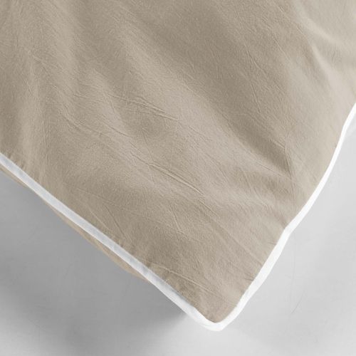 Parure De Lit Coton Lavé Linette Beige 240x220