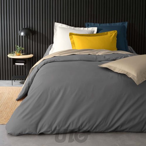 Housse De Couette "percaline" 260x240cm Ocre