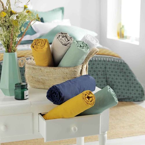 Drap Housse En Coton Biologique Gris 90x190