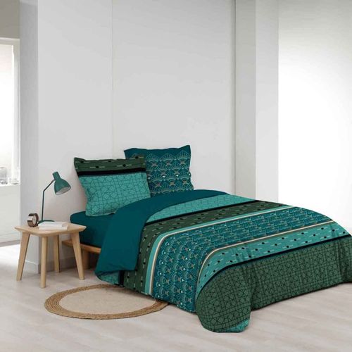 Parure De Lit 3 Pièces "leandro" 240x220cm Vert