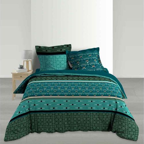 Parure De Lit 3 Pièces "leandro" 240x220cm Vert