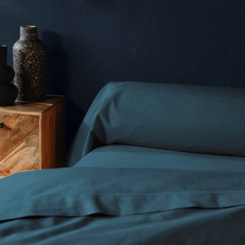 Taie De Traversin "lina" 85x185cm Bleu