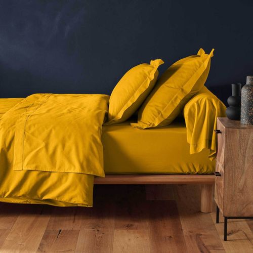 Drap Housse "lina" 180x200cm Curry