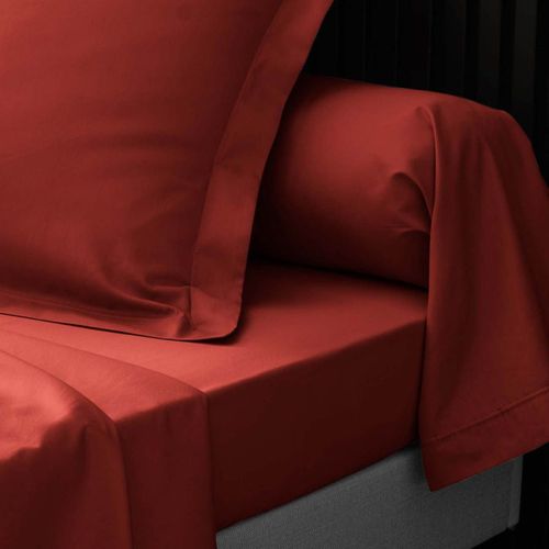 Drap Housse "percaline" 160x200cm Tomette