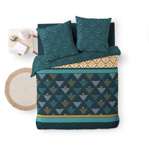 Parure De Lit 3 Pièces "triade" 240x220cm Vert