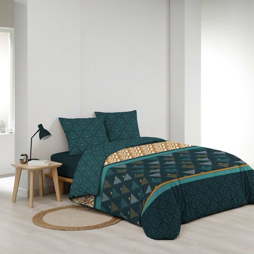 Parure De Lit 3 Pièces "triade" 240x220cm Vert