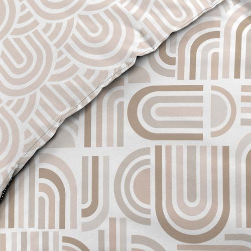 Parure De Lit 3 Pièces "pandoris" 240x220cm Beige