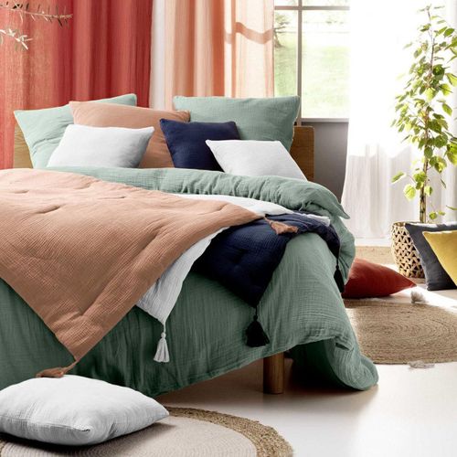 Parure De Lit En Gaze De Coton - 260x240 Cm - Sauge