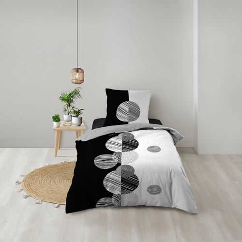 Parure De Lit 2 Pièces "stormi" 140x200cm Noir