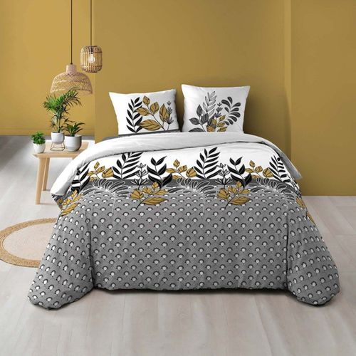 Parure De Lit 3 Pièces "catalia" 240x220cm Gris
