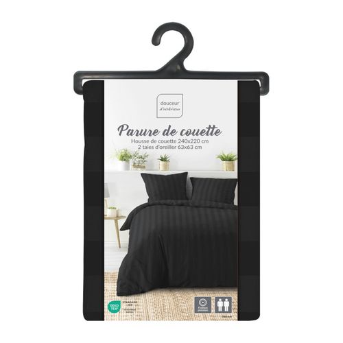 Parure De Lit Cleo Noir 240x220 Cm