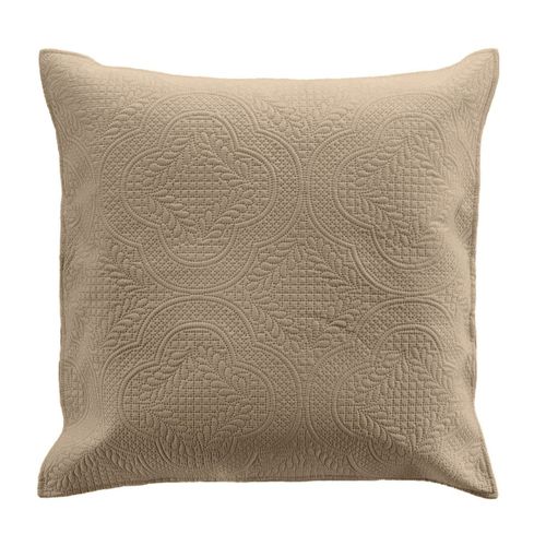 Couvre-lit et 2 Housses De Coussin "romane" 220x240cm Beige Lin