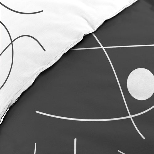 Parure De Lit 2 Pièces Réversible "sonate" 140x200cm Gris