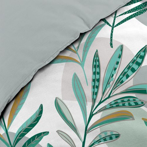 Parure De Lit 3 Pièces "louna" 240x220cm Vert