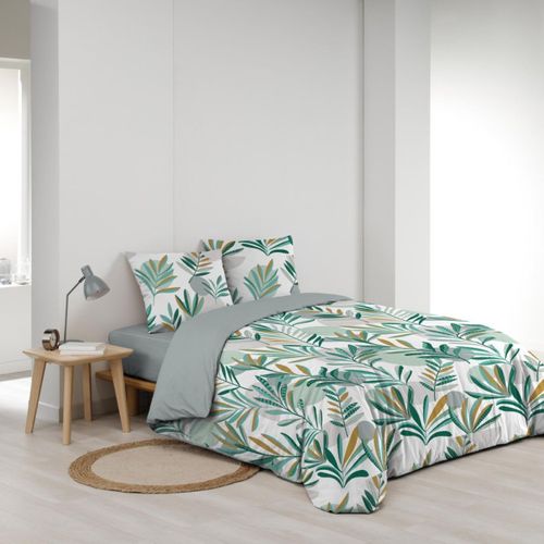 Parure De Lit 3 Pièces "louna" 240x220cm Vert