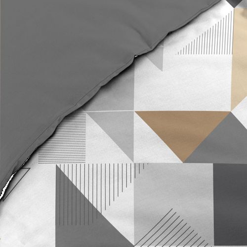 Parure De Lit 3 Pièces "trigone" 240x220cm Gris