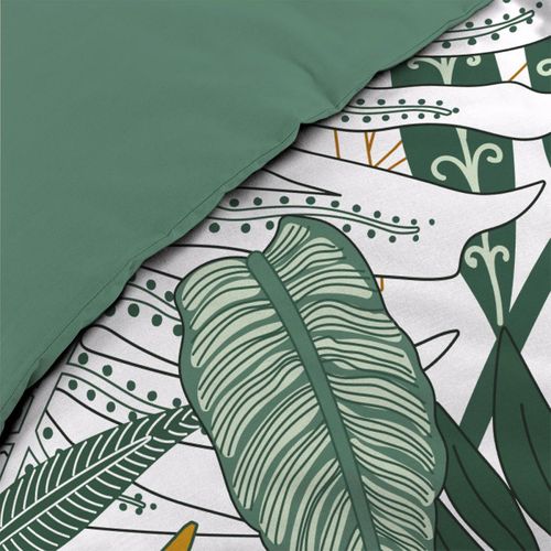 Parure De Lit 3 Pièces "florida" 260x240cm Vert