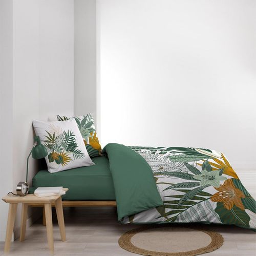 Parure De Lit 3 Pièces "florida" 260x240cm Vert
