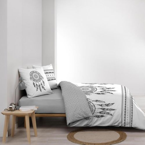 Parure De Lit 3 Pièces "indian Dream" 240x220cm Blanc