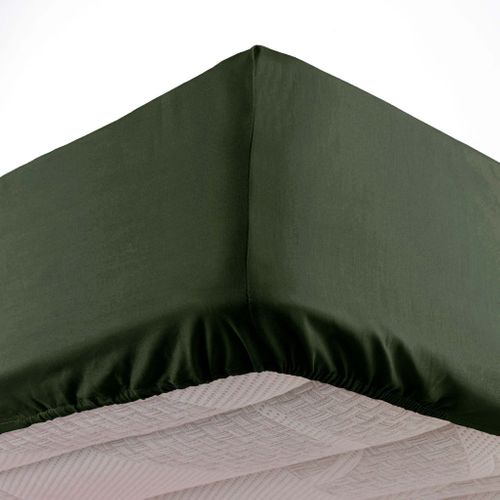 Drap Housse Microfibre Oscar Kaki 140x190 Cm