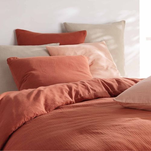 Parure De Lit Gaze De Coton Angelia Kaki 140x200 Cm