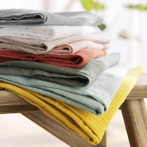 Parure De Lit Gaze De Coton Angelia Kaki 140x200 Cm