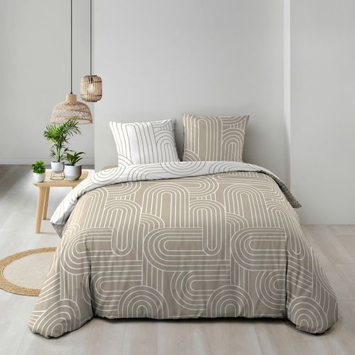 Housse De Couette Réversible 240 X 220 Cm + 2 Taies – Coton 57 Fils – Modul